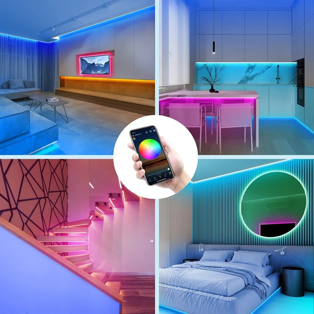 RGB 5050 DC5V USB 24Keys Bluetooth Led Strip Lights Tape With Remote Control