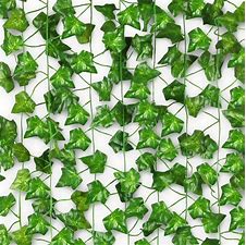 12pcs green artificial foliage hanging plant